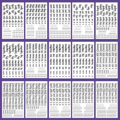Months- Date the Dates Sticker Book