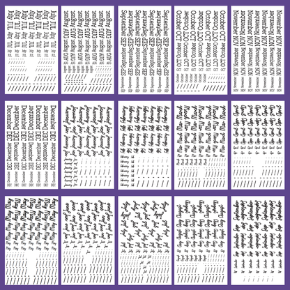 Months- Date the Dates Sticker Book