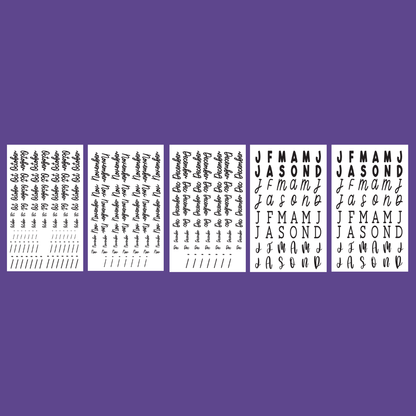 Months- Date the Dates Sticker Book