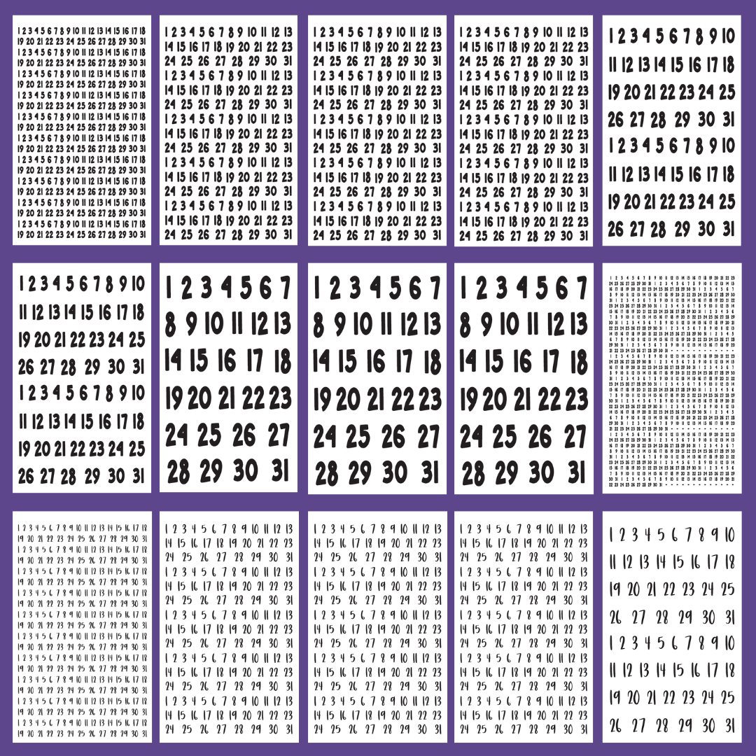 Numbers- Date the Dates Sticker Book