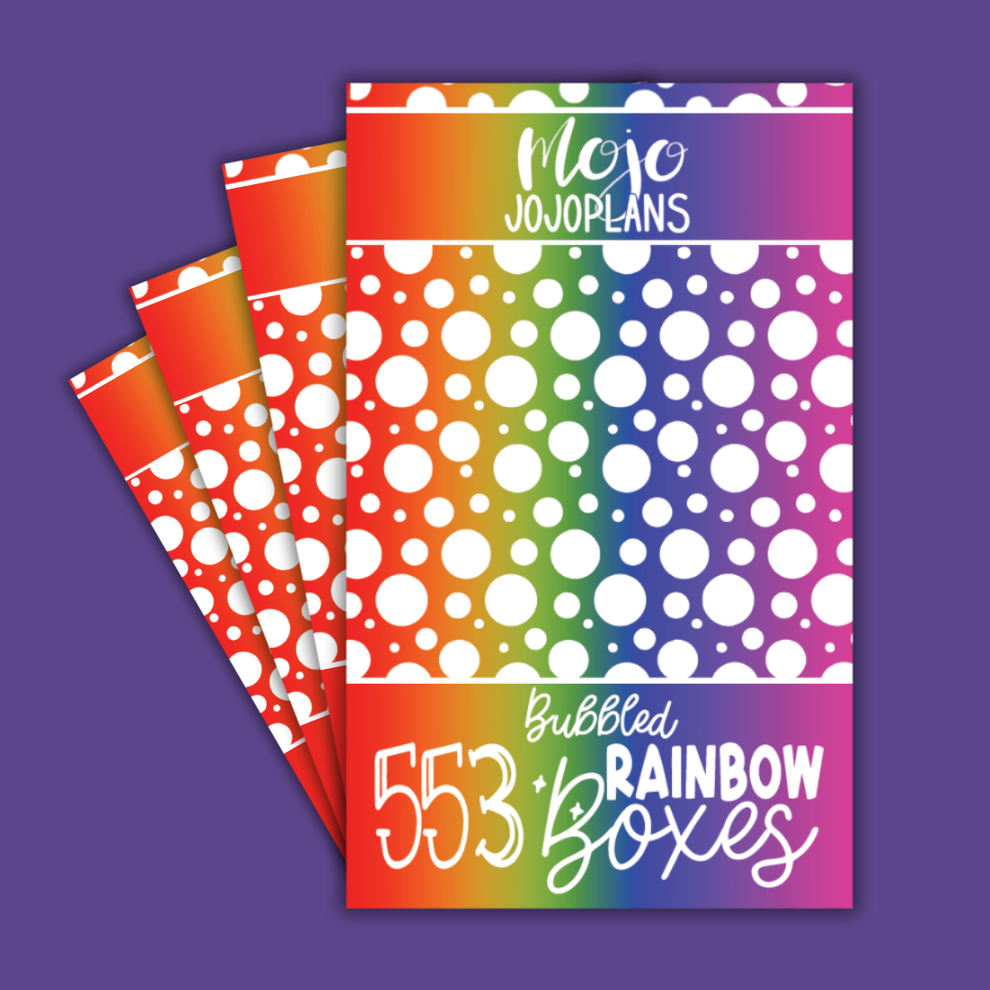 Bubbled Rainbow Boxes Sticker Book – Mojo_JojoPlans