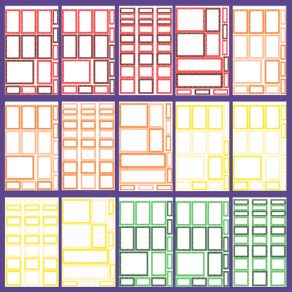 Bubbled Rainbow Boxes Sticker Book