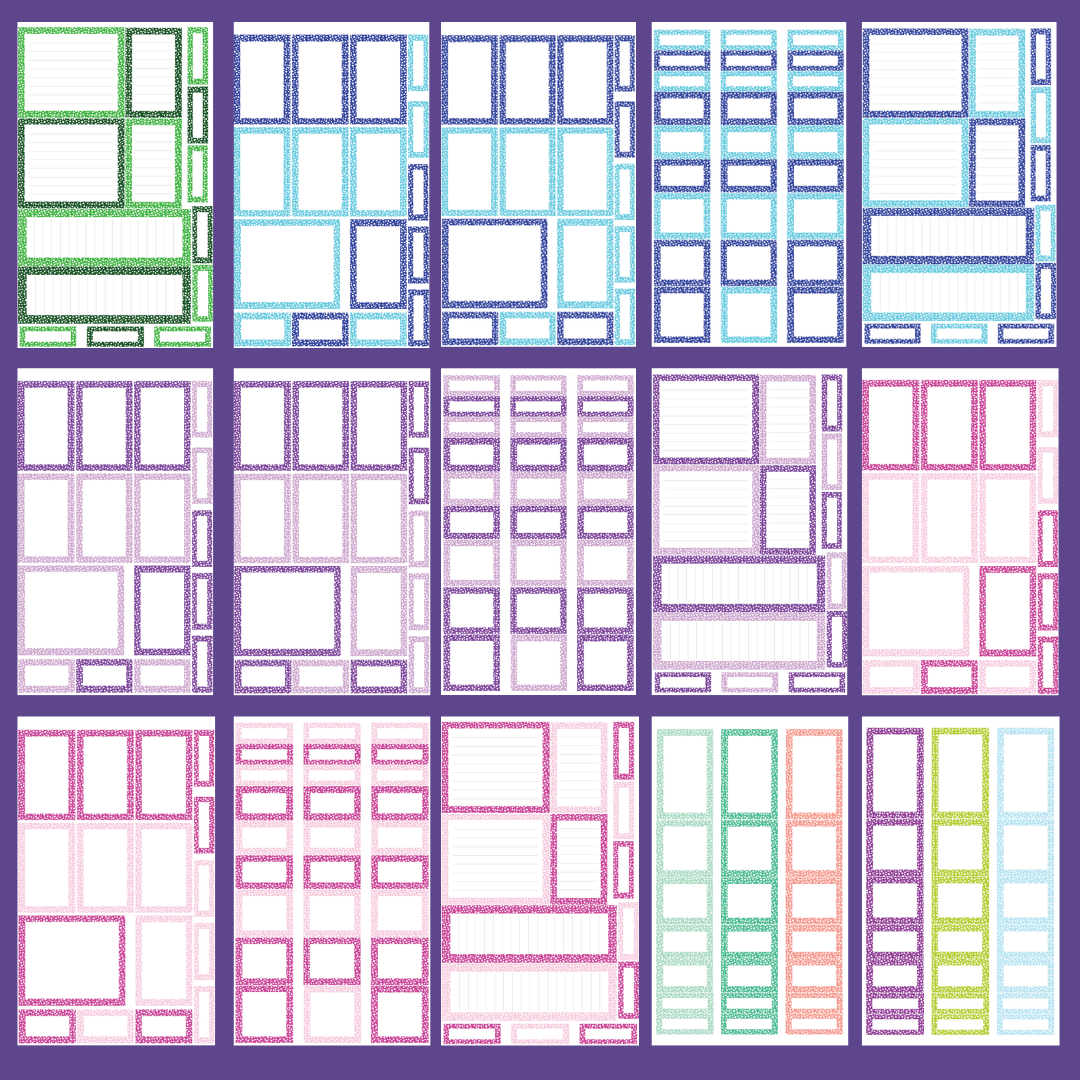 Bubbled Rainbow Boxes Sticker Book