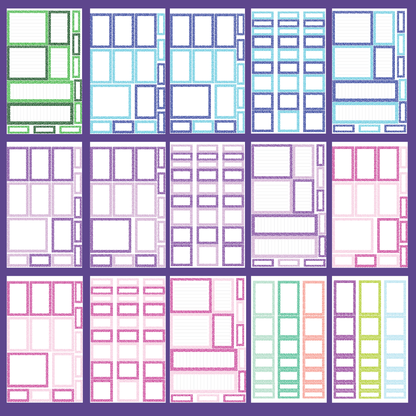 Bubbled Rainbow Boxes Sticker Book