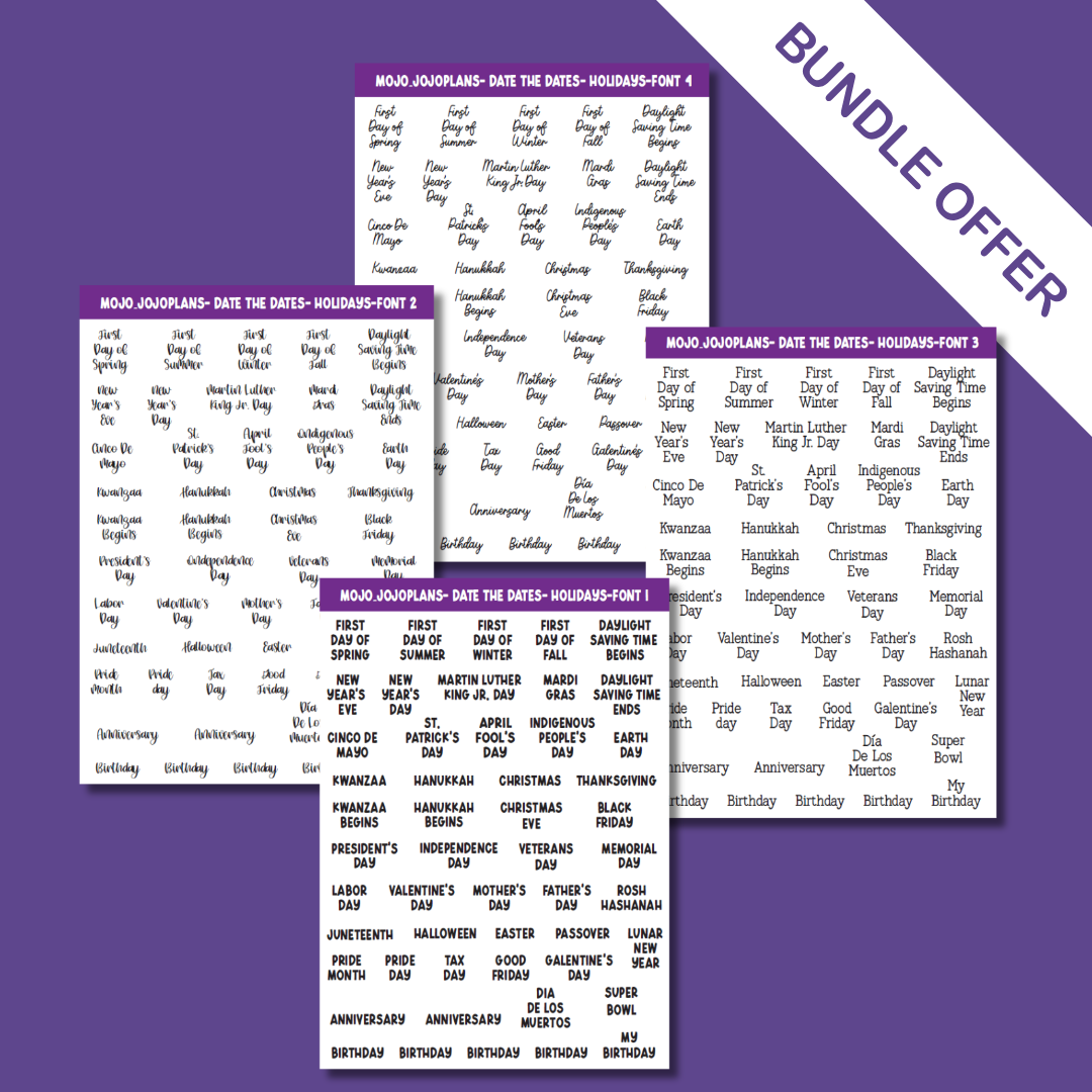 Holiday Sticker Sheets Bundle