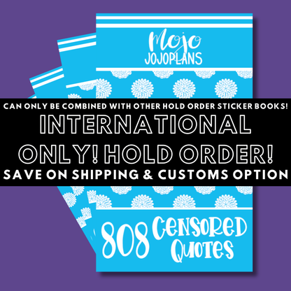 INTERNATIONAL ONLY- Quotes & Word Sticker Books Options (No U.S. Orders)