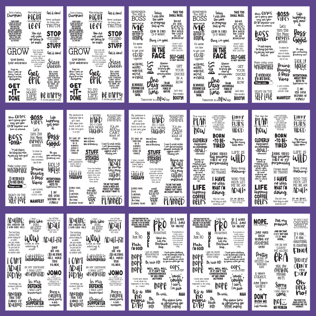 Censored Quotes Sticker Book