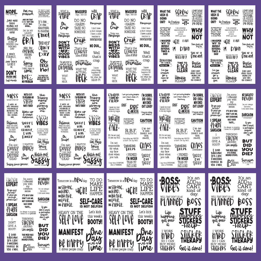 Censored Quotes Sticker Book