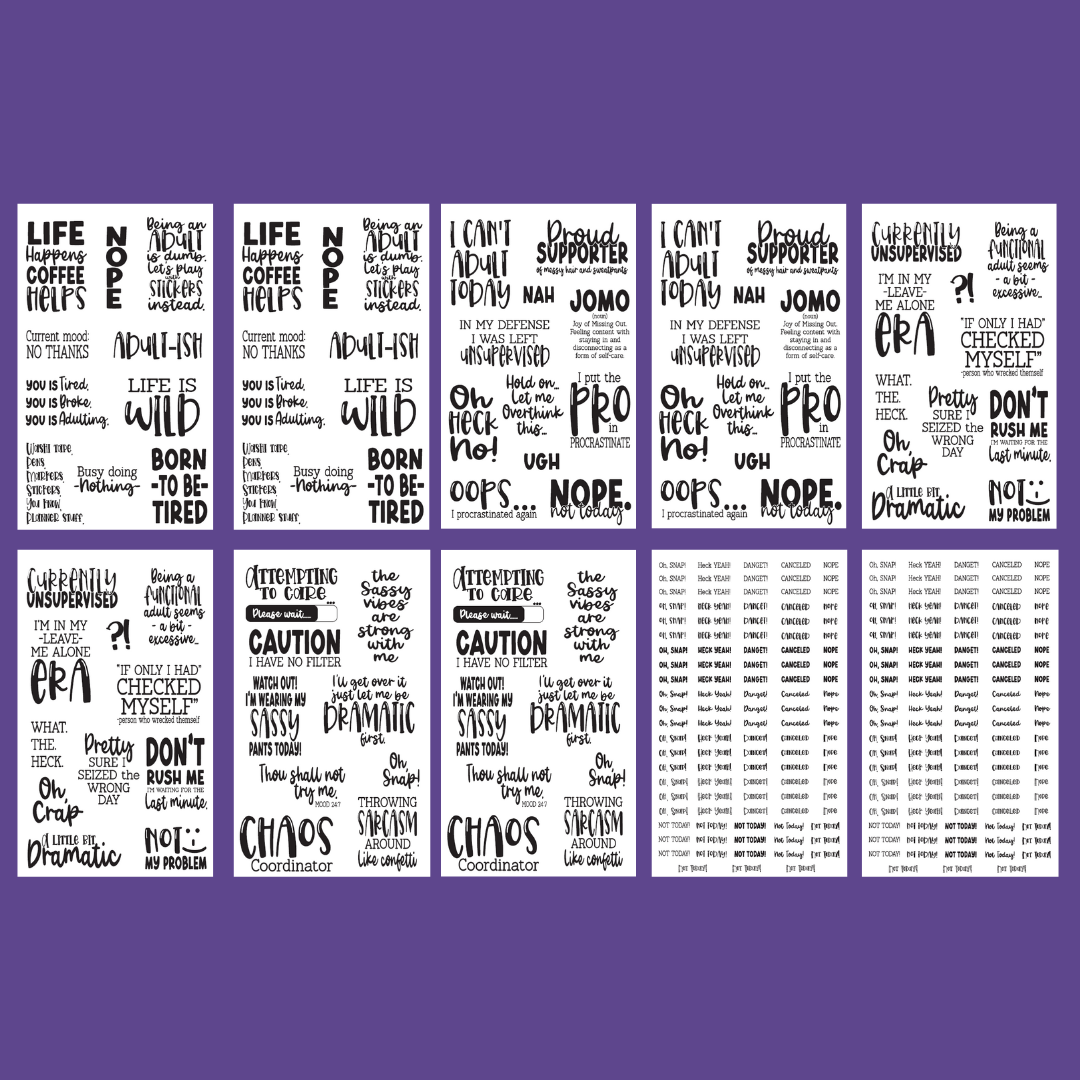 Censored Quotes Sticker Book