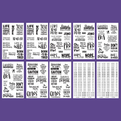 Censored Quotes Sticker Book