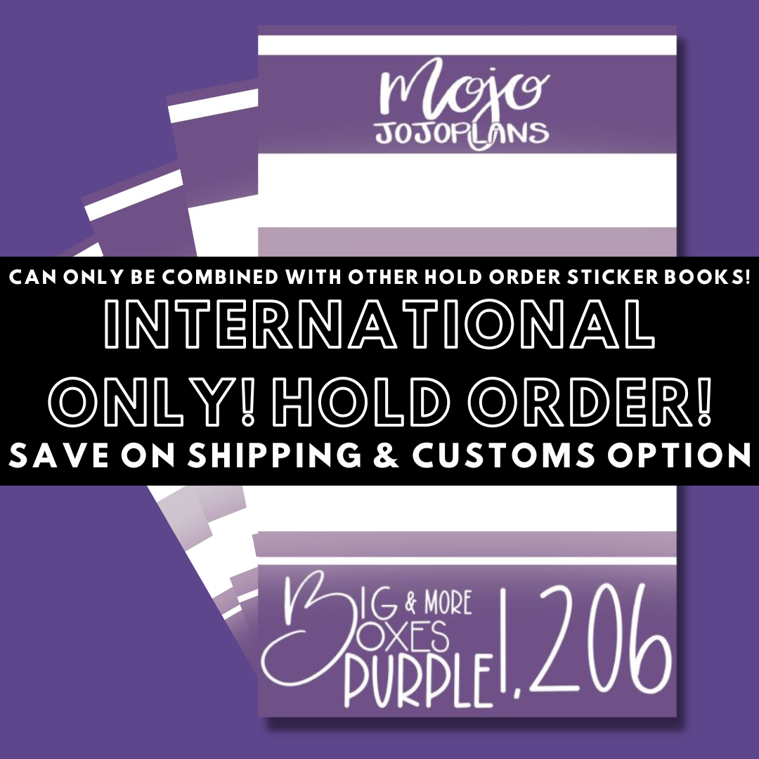 INTERNATIONAL ONLY- Big Purple Boxes & More! Hold Order
