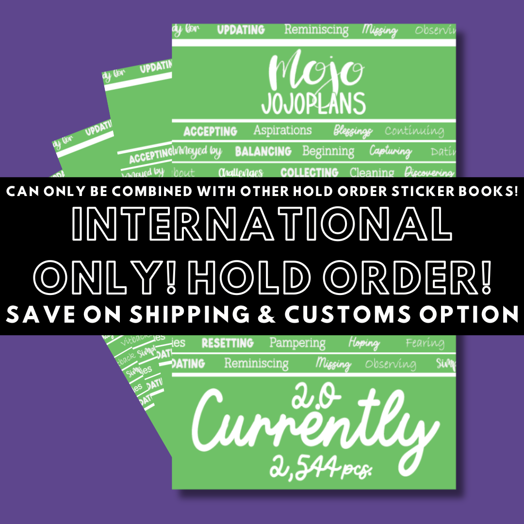 INTERNATIONAL ONLY- Quotes & Word Sticker Books Options (No U.S. Orders)