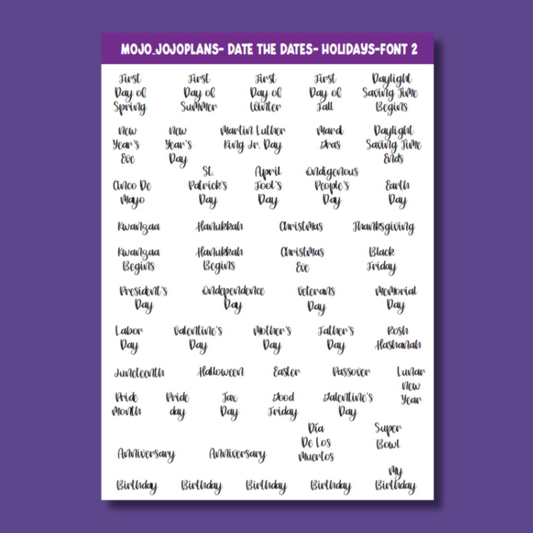 Date the Dates Series (White Month Tabs) Bundle