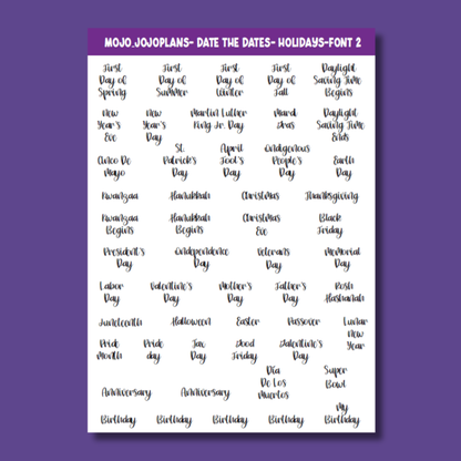 Date the Dates Series (White Month Tabs) Bundle