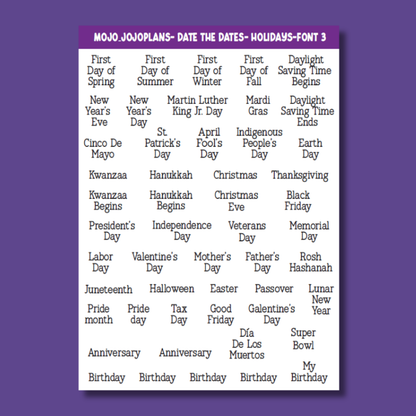Date the Dates Series (White Month Tabs) Bundle