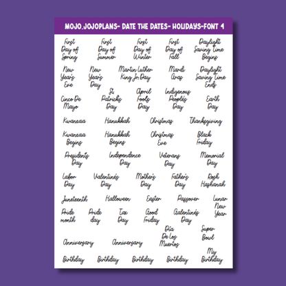 Date the Dates Series (White Month Tabs) Bundle