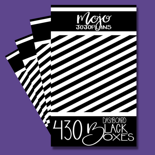 Black Dashboard Boxes Sticker Book- FINAL SALE