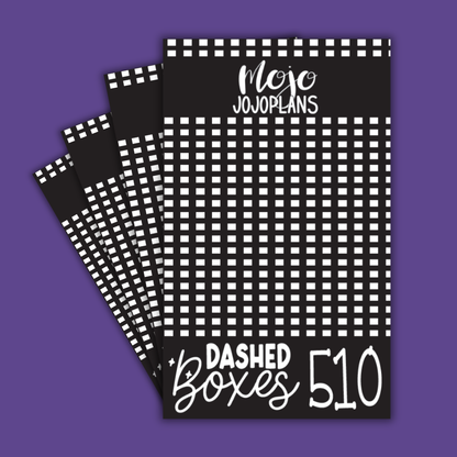 Large Dashed Box Dashed Boxes Sticker Book – Mojo_JojoPlans