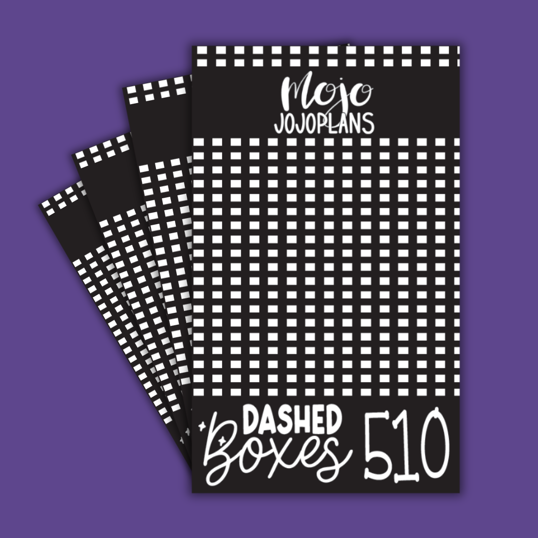 Dashed Boxes Sticker Book – Mojo_JojoPlans