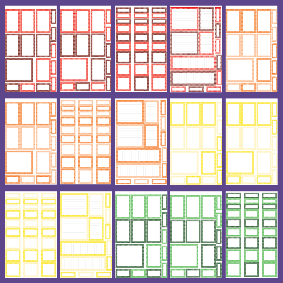 Honeycomb Rainbow Boxes Sticker Book