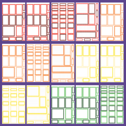 Honeycomb Rainbow Boxes Sticker Book