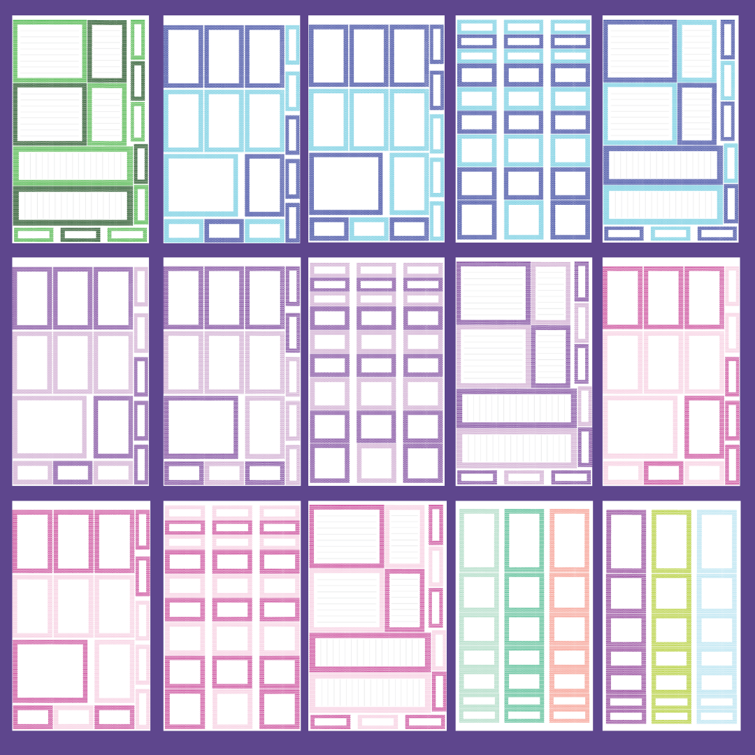 Honeycomb Rainbow Boxes Sticker Book