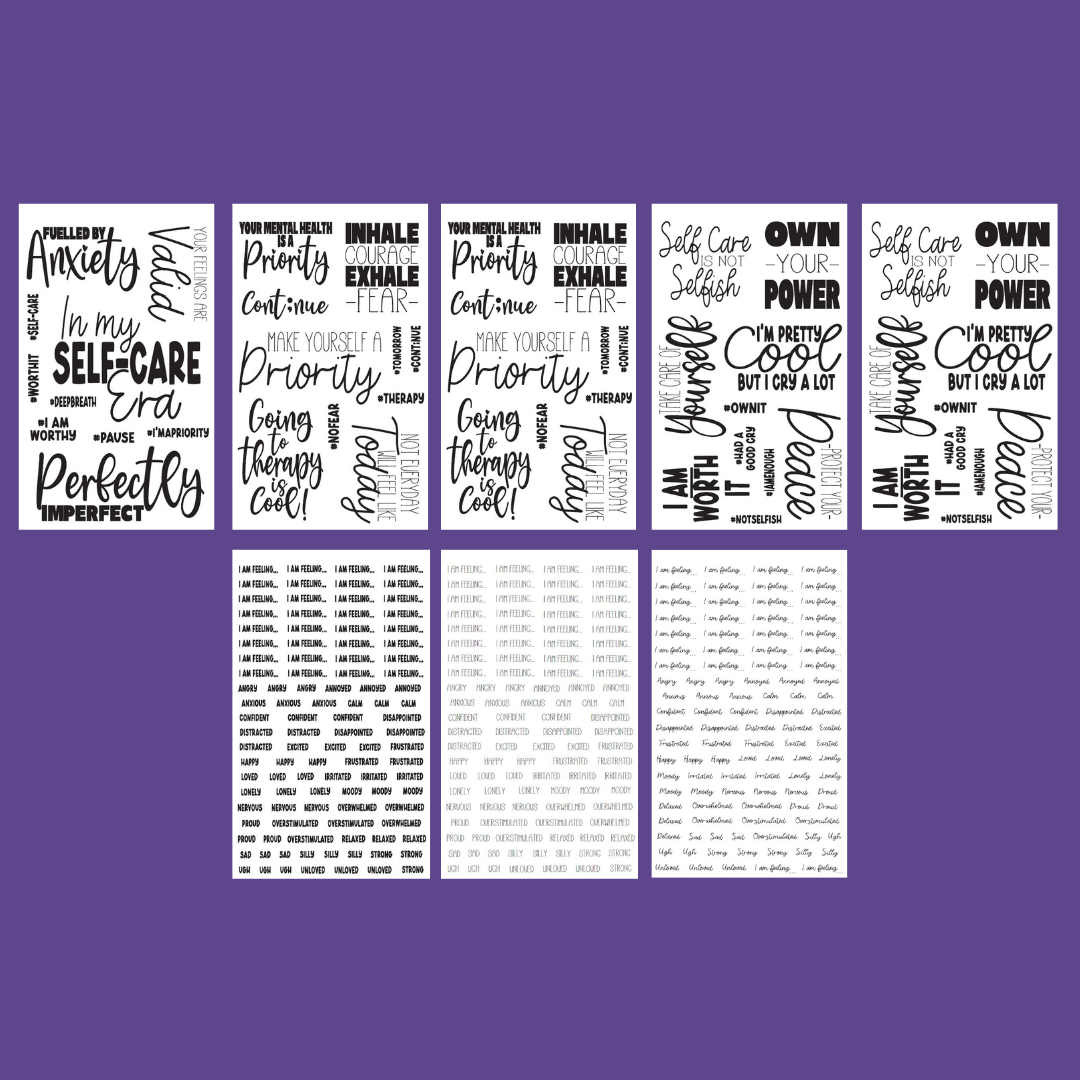 I Am Perfectly Imperfect (Mental Health) Quotes Sticker Book