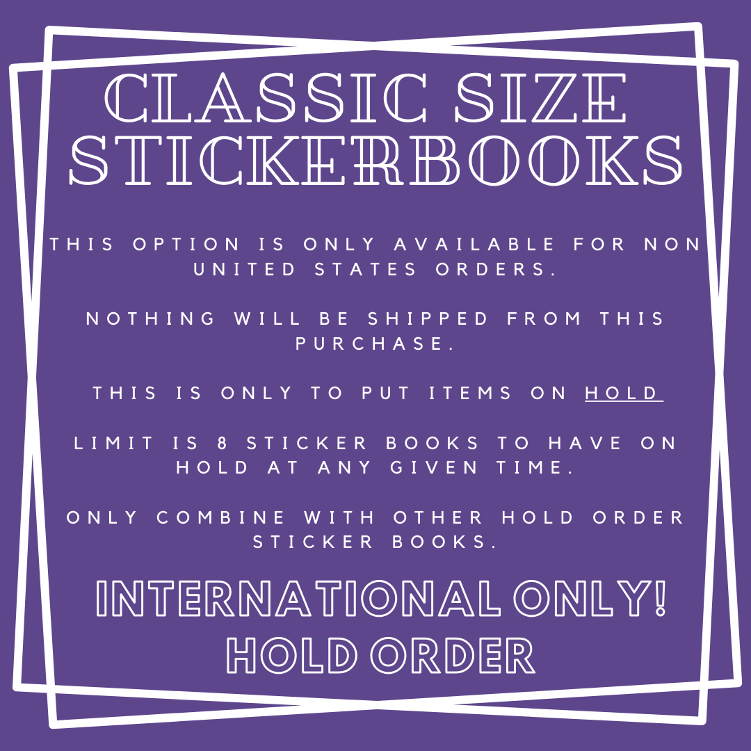 INTERNATIONAL ONLY- Classic Sticker Books Options (No U.S. Orders)