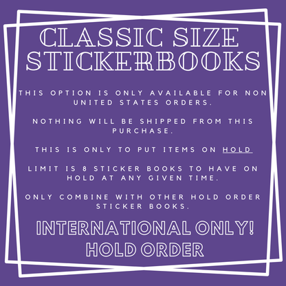 INTERNATIONAL ONLY- Classic Sticker Books Options (No U.S. Orders)