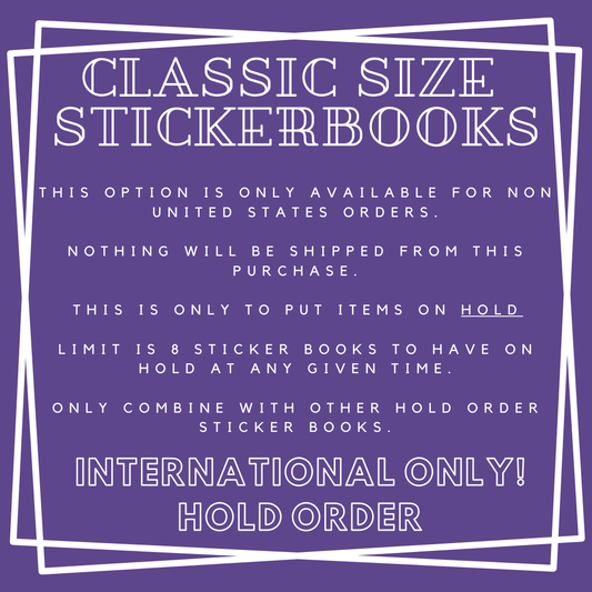 INTERNATIONAL ONLY- Classic Sticker Books Options (No U.S. Orders)