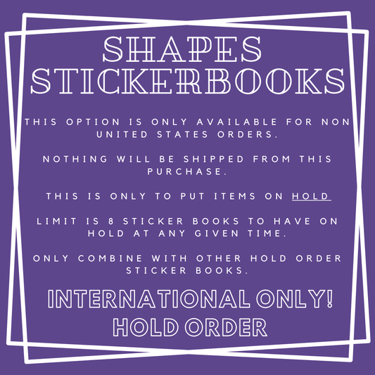 INTERNATIONAL ONLY- Shapes Sticker Books Options (No U.S. Orders)