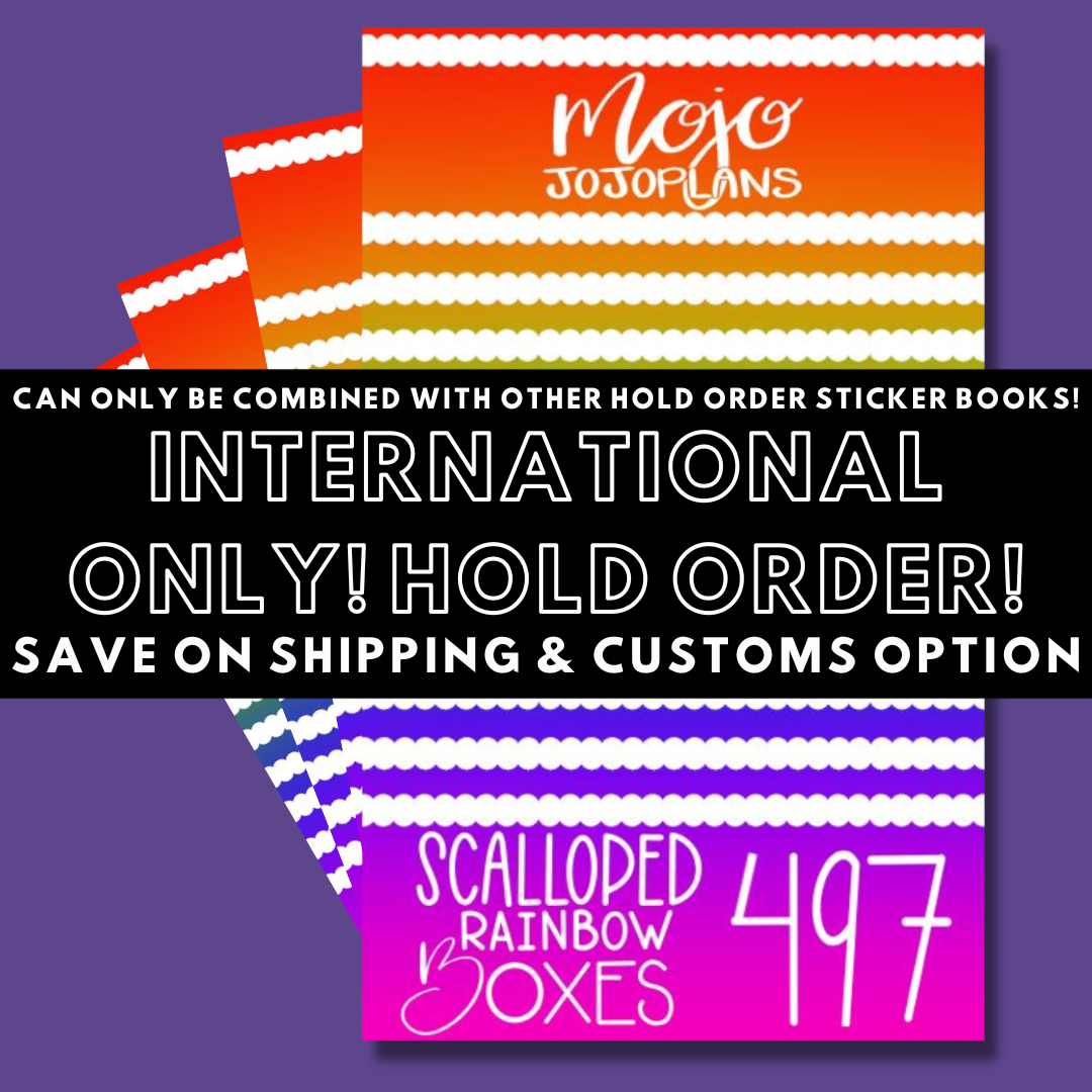 INTERNATIONAL ONLY- Rainbow Scalloped Boxes Hold Order