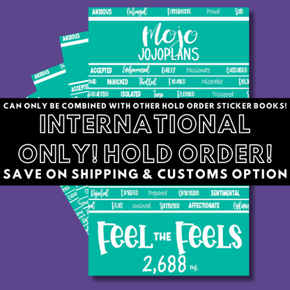 INTERNATIONAL ONLY- Quotes & Word Sticker Books Options (No U.S. Orders)