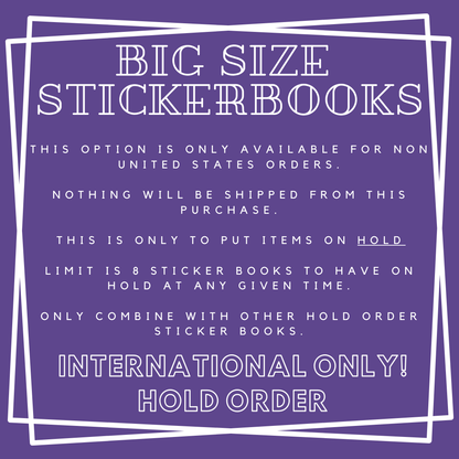 INTERNATIONAL ONLY- Big Sticker Books Options (No U.S. Orders)