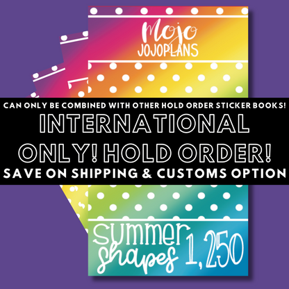 INTERNATIONAL ONLY- Shapes Sticker Books Options (No U.S. Orders)