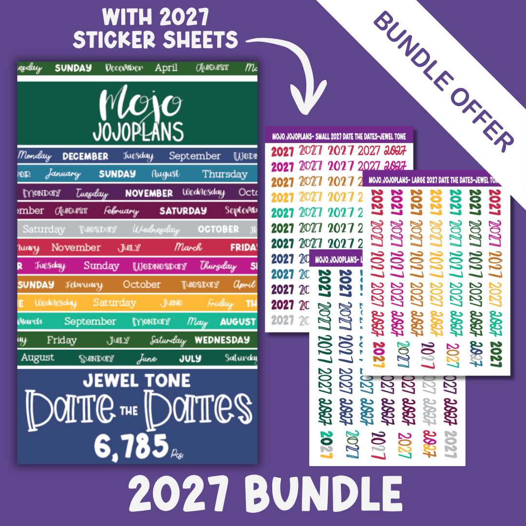 2027 Jewel Tone Date the Dates Bundle