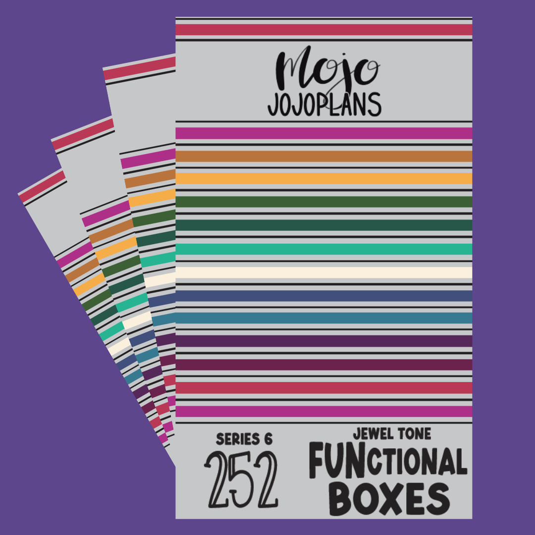 Jewel Tone Functional Boxes SERIES 6 Sticker Book