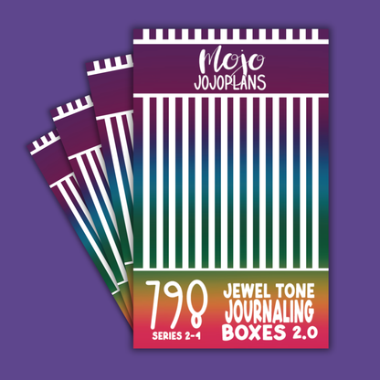 Jewel Tone Journaling Boxes 2.0 Sticker Book