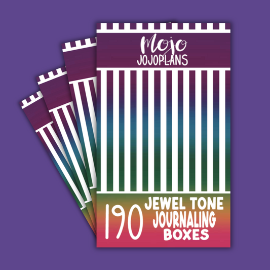 Jewel Tone Journaling Boxes Sticker Book