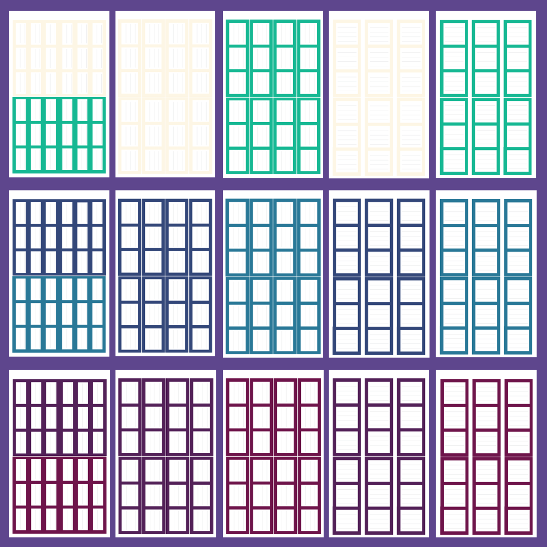 Jewel Tone Journaling Boxes 2.0 Sticker Book