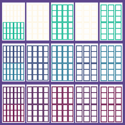 Jewel Tone Journaling Boxes 2.0 Sticker Book