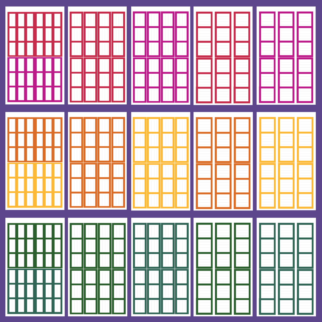 Jewel Tone Journaling Boxes 2.0 Sticker Book