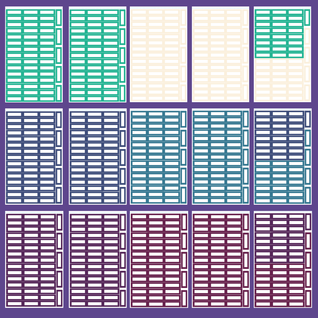 Jewel Tone Functional Boxes SERIES 1 Sticker Book