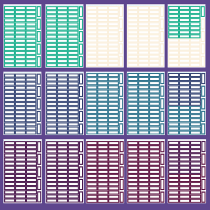 Jewel Tone Functional Boxes SERIES 1 Sticker Book