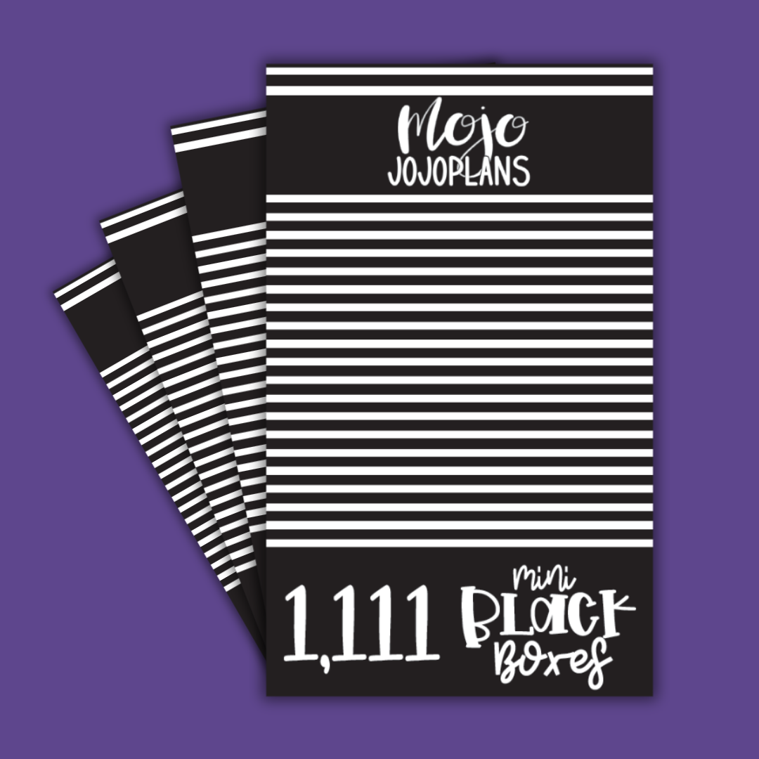 NEW Mini Black Boxes Sticker Book