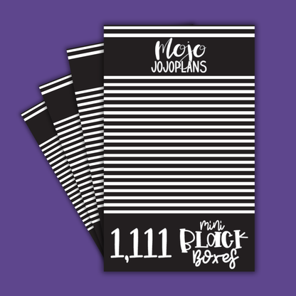 NEW Mini Black Boxes Sticker Book