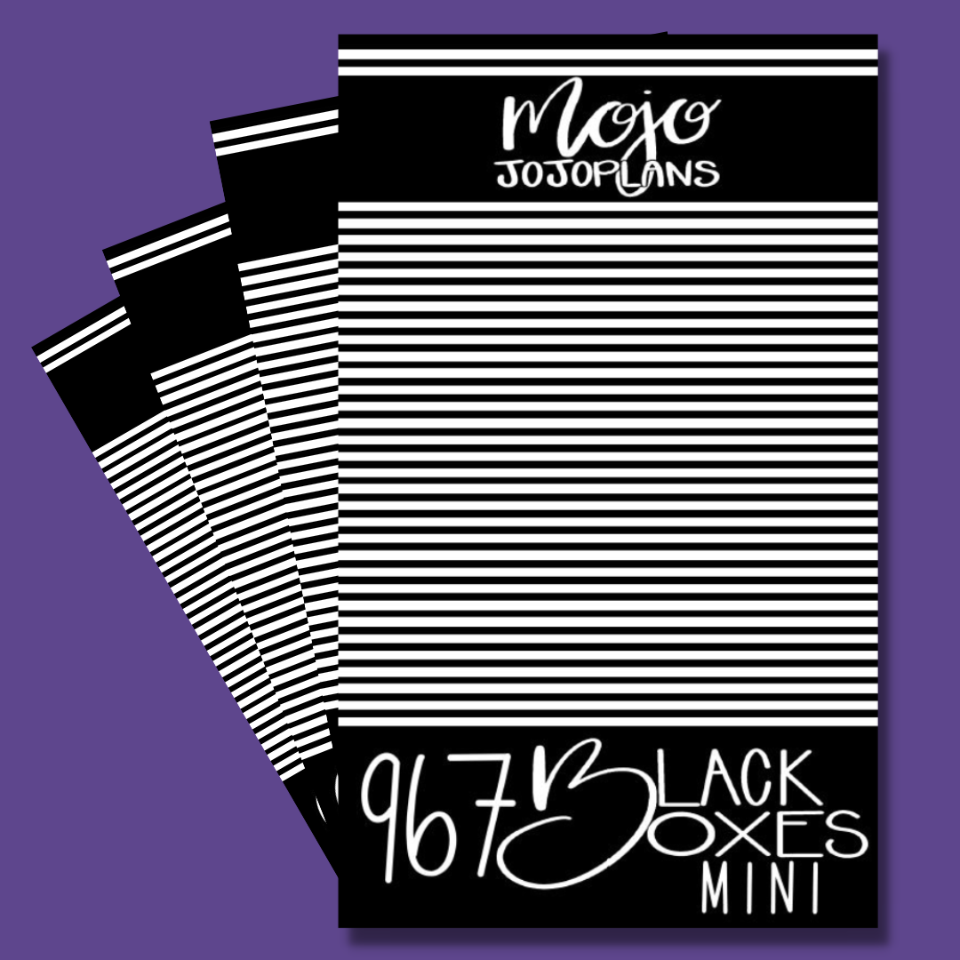 Mini Black Boxes Sticker Book