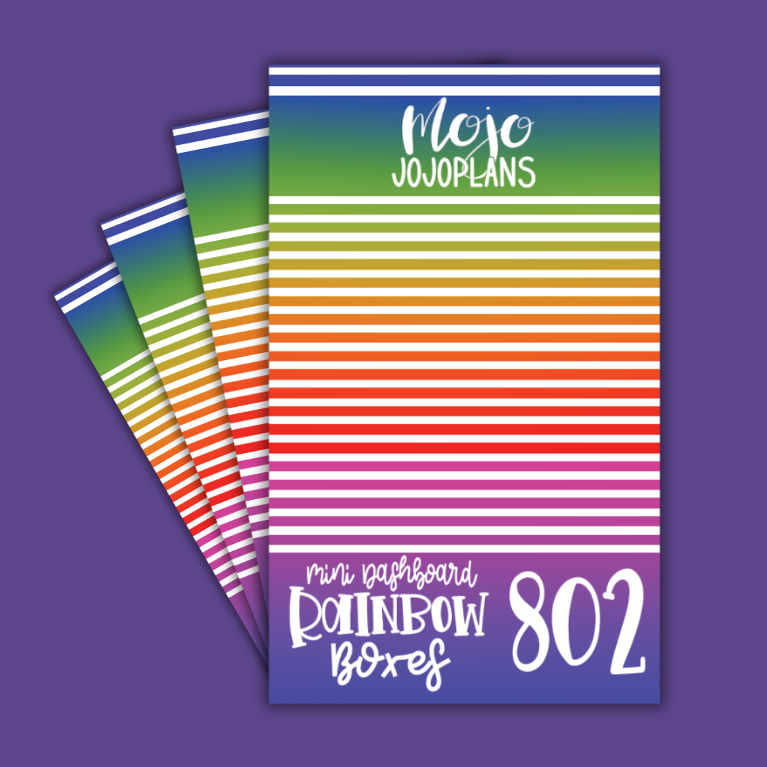 Mini Rainbow Dashboard Boxes Sticker Book – Mojo_JojoPlans