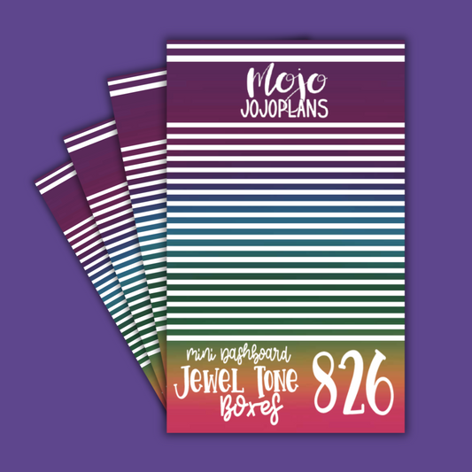 Mini Jewel Tone Dashboard Boxes Sticker Book