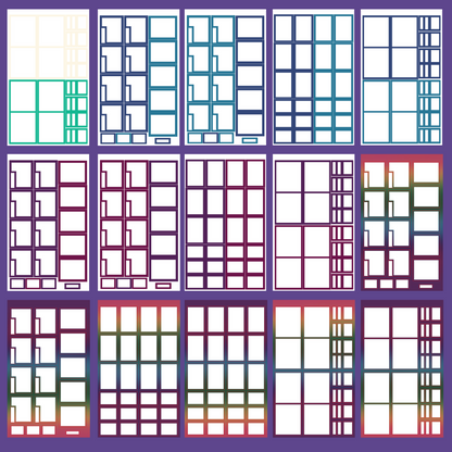 Mini Jewel Tone Dashboard Boxes Sticker Book